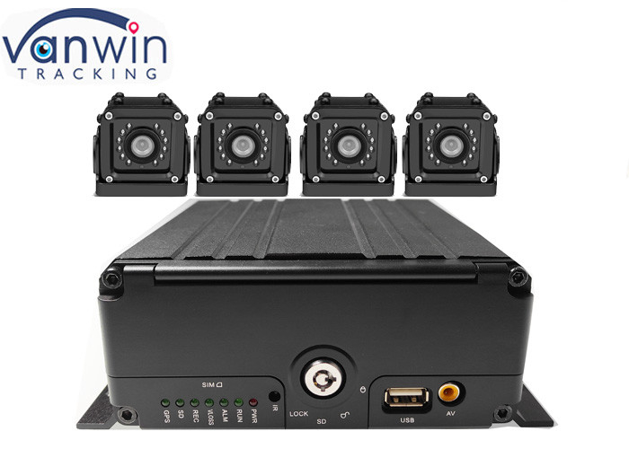 4ch 4G GPS WIFI H.265 HDD enregistreur de voiture mobile DVR pour la gestion du parc de véhicules