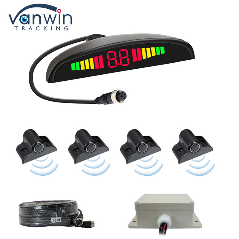 Système de capteur de stationnement 12V/24V étanche à l'eau avec 4 capteurs pour camions / bus