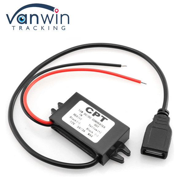 Convertisseur en courant continu Module Buck 12V à USB 5V 3A Convertisseur en courant continu Step Down Adapter pour voiture