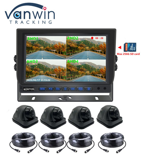 Moniteur de voiture quad avec fonction DVR de 9 pouces 1080P