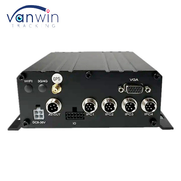 4CH MNVR avec HDD SSD Prise en charge du WiFi GPS 4G pour la surveillance à distance du réseau de véhicules de camions et de bus
