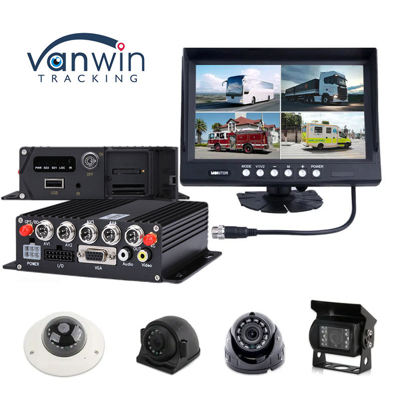 AI MDVR 4CH 1080P H.265 HHD Mobile DVR Dashcam Enregistreur GPS mobile