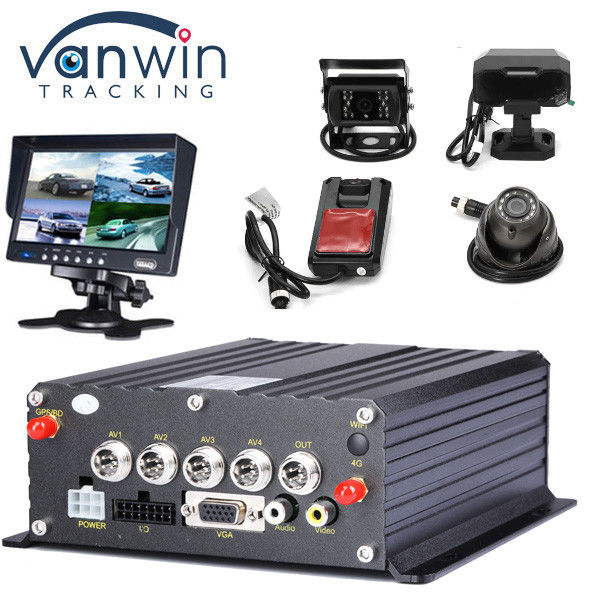 4G GPS Wifi 4CH 1080P Caméra de sauvegarde inverse ADAS DMS AI Détection du point mort HDD DVR mobile