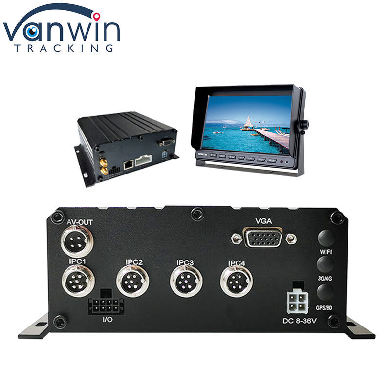 HD 1080P H.264 4 canaux DVR mobile GPS WIFI Voiture Bus Enregistreur de voiture