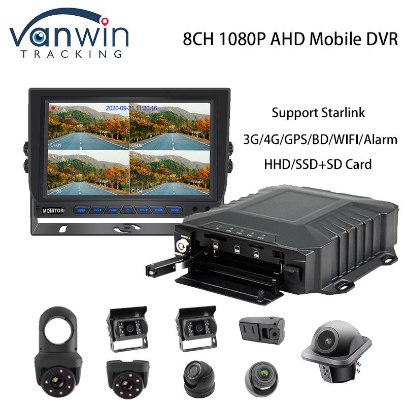 4G Starlink 1080P AHD 8 canaux voitures CCTV MDVR GPS 4G WIFI Système de caméra DVR mobile