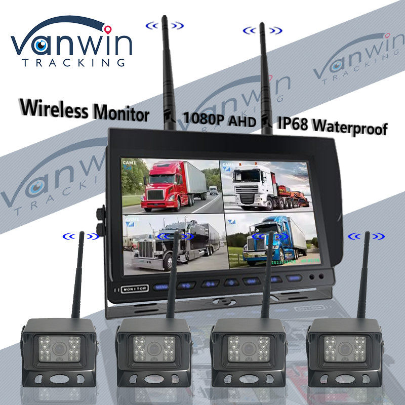 Système de caméra sans fil numérique AHD 7 pouces pour camion, caméra de recul, kit de moniteur de voiture TFT sans fil
