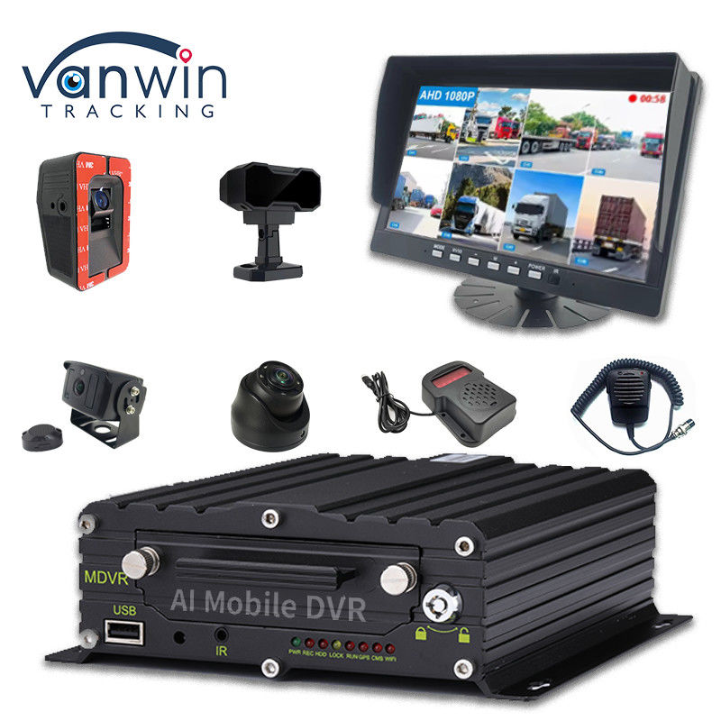 ADAS DMS BSD AI Vehicle Fleet Cam Voiture avec 8CH WiFi GPS 4G Live View DVR mobile pour voiture