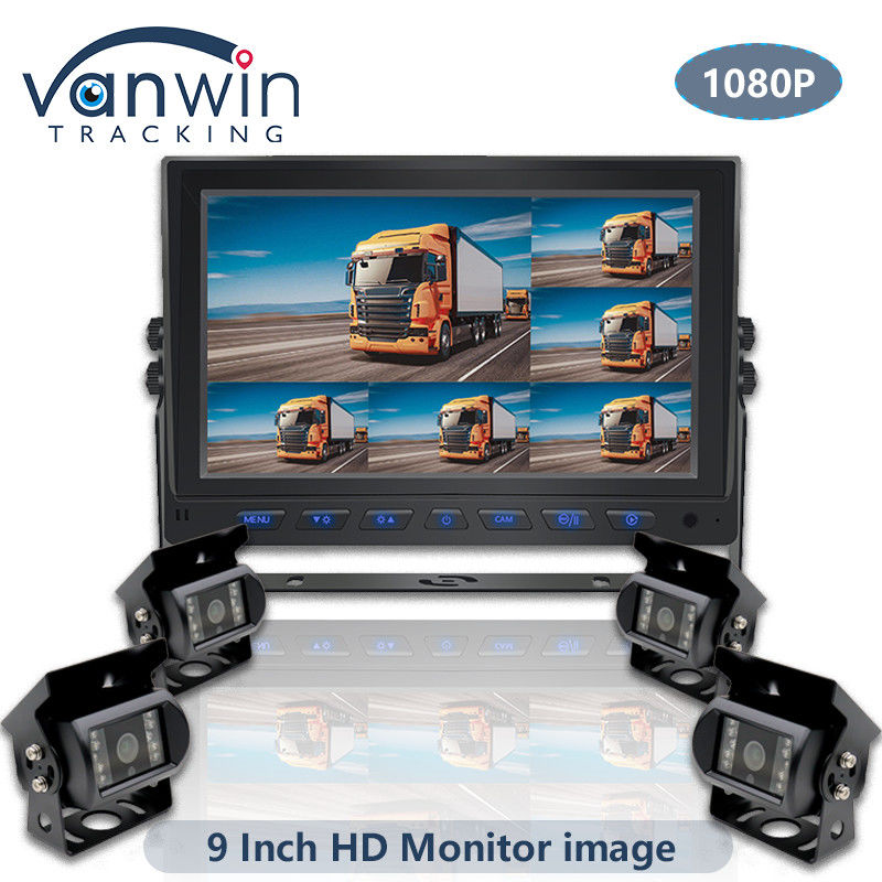 Moniteur à écran divisé Full HD de 8 canaux pour véhicule