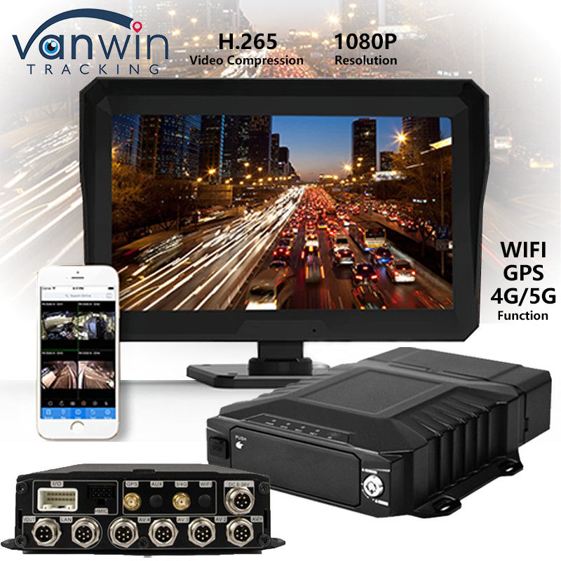 8CH 1080P AHD HDD DVR mobile avec 4G GPS MDVR enregistreur système d'alarme de moniteur de sécurité de camion