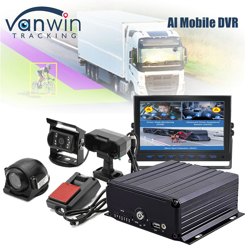 4CH 1080P AI fonction mobile DVR ADAS DMS Kit DVR 4G GPS SD HDD Systèmes MDVR Véhicule