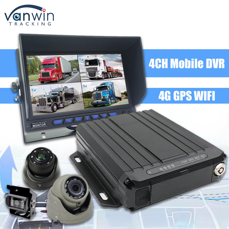 OEM ODM en temps réel 4CH GPS DVR mobile avec 4G 1080P WiFi carte SD double MDVR pour bus
