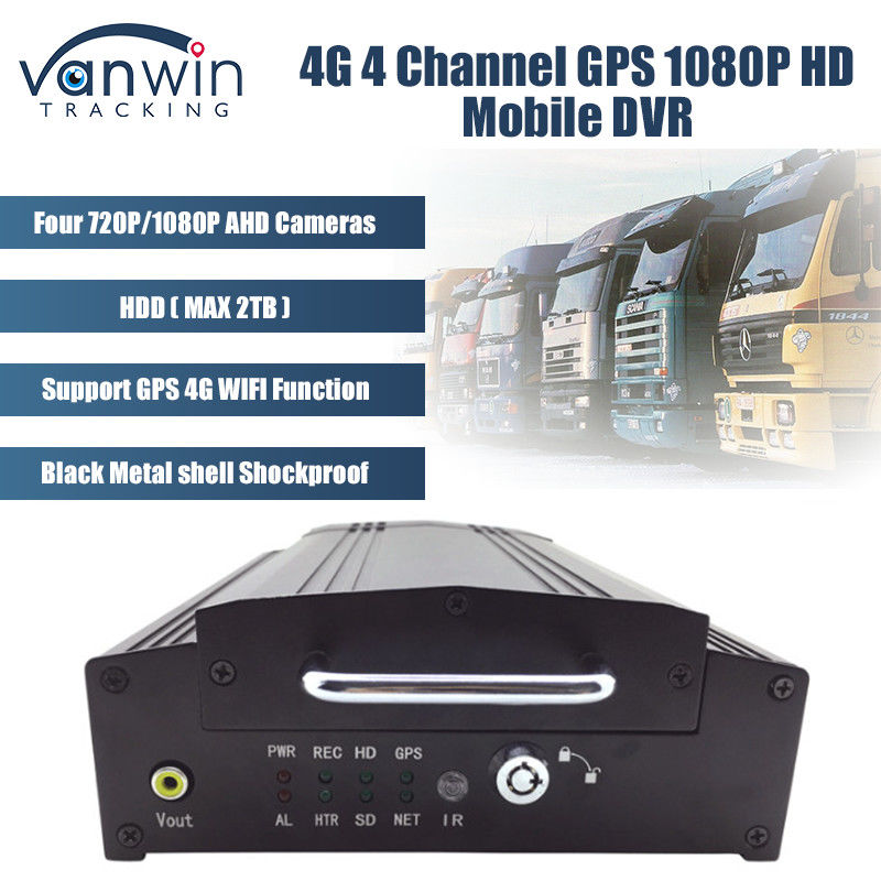 4CH 4G HDD DVR mobile GPS WiFi vidéo en direct Voiture CCTV DVR camion Système Cmsv6