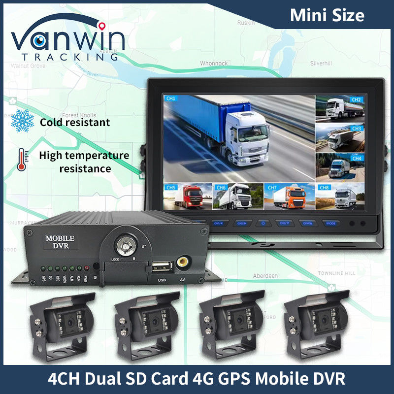 H.265 4CH Full HD Mobile DVR en direct Blackbox Enregistreur 4G Wifi GPS CCTV du véhicule