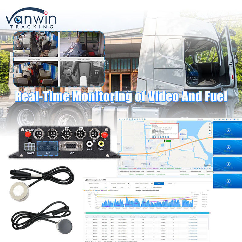Surveillance de la sécurité Système de surveillance du carburant par DVR mobile Véhicule MDVR CCTV GPS 4G Pour camions