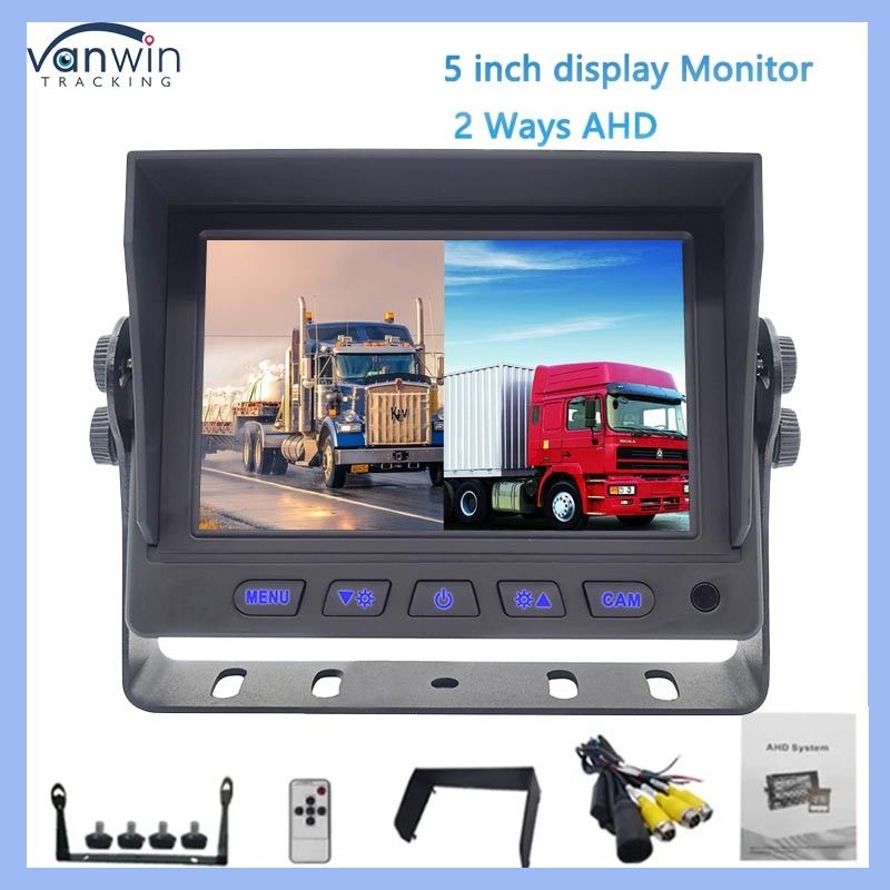Moniteur GPS de voiture de 5 pouces HD AHD numérique TFT LCD petit système de surveillance automatique IPS affichage arrière