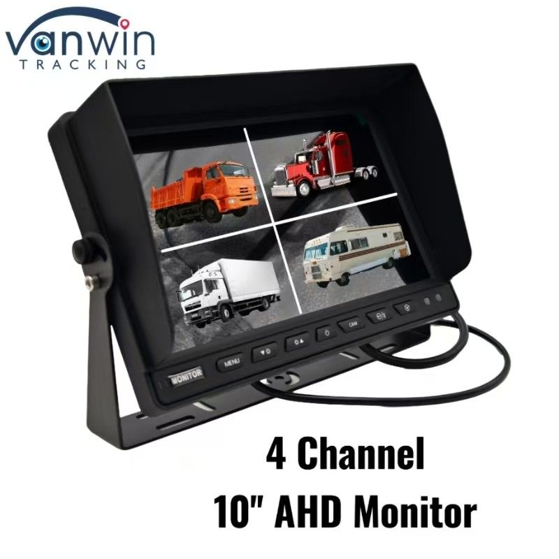 Moniteur de voiture 4 canaux en noir haute définition 7 "9" 10 " Taille facultative pour une variété de véhicules Système PAL / NTSC