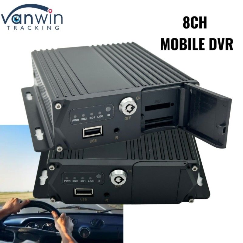 1080P MDVR 8 CH Carte SD Enregistreur numérique mobile Système de surveillance de véhicule professionnel pour la flotte de camions de bus