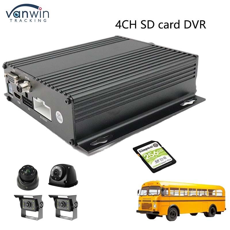 4 canaux AHD 1080P carte SD 256G DVR mobile avec port USB VGA pour le DVR de sécurité de camion