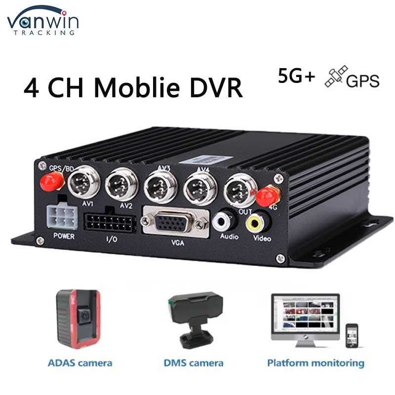 DVR de voiture à 4 canaux avec caméra AHD GPS 5G et enregistreur vidéo à carte SD pour camions