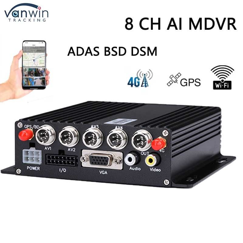 8CH SD DVR 4G GPS ADAS DMS AI MDVR 1080P H.265 DVR mobile Dashcam Enregistreur GPS mobile