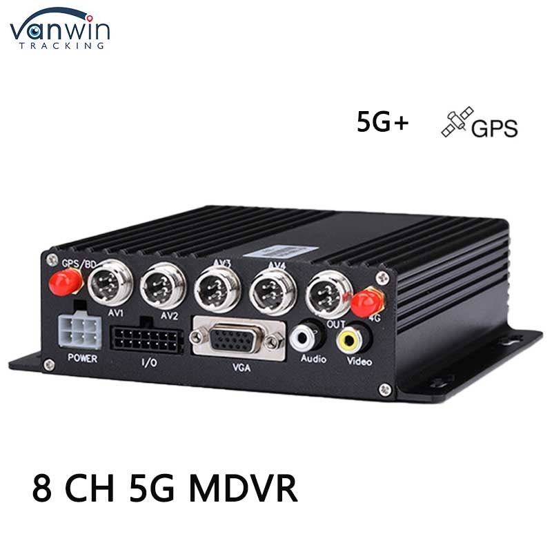 8 chaînes DVR de voiture avec 5G GPS AHD 1080P Caméra Carte SD Enregistreur vidéo pour camion-bus