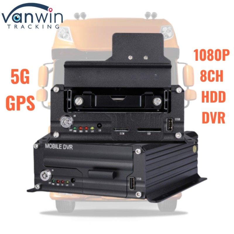 1080P 8CH Disque dur DVR 5G GPS Tracker Grand espace de stockage Système de surveillance de véhicule pour la sécurité de la flotte