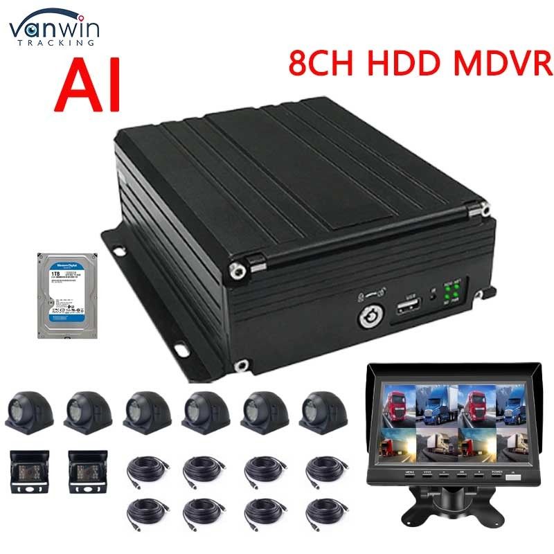 8CH 1080P AI MDVR avec ADAS DMS, enregistreur vidéo de véhicule GPS 4G pour camion-bus, prise en charge HDD SSD OEM
