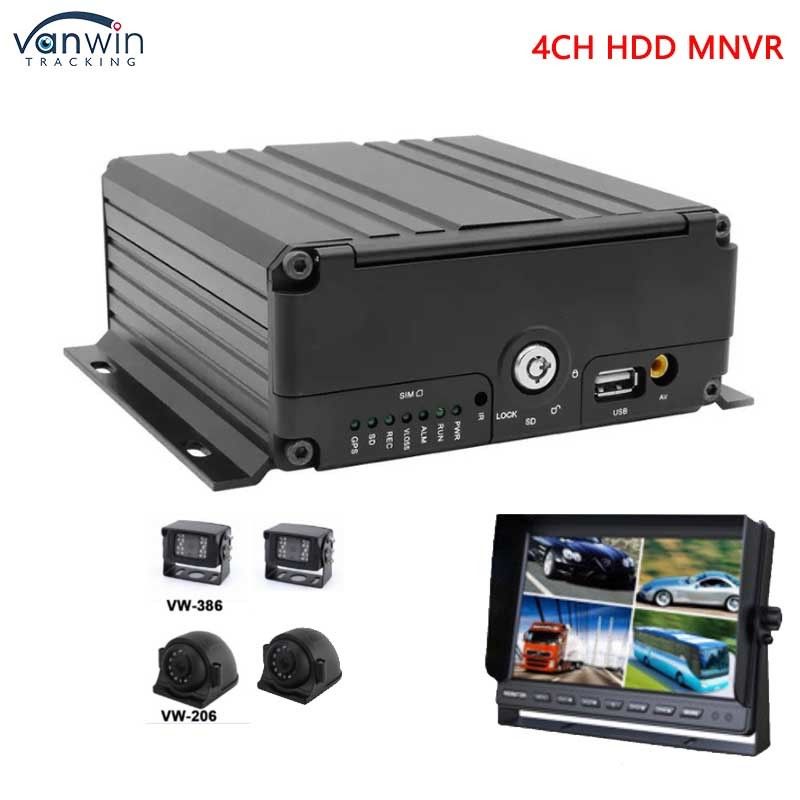 4CH 1080P AHD 3G 4G WIFI et GPS SD HHD NVR mobile pour le bus / camion / taxi