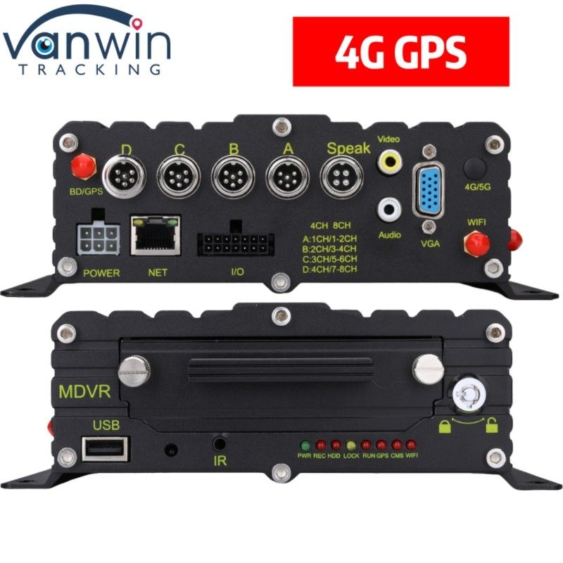 Système professionnel de surveillance des véhicules 4 CH HDD MNVR avec GPS 4G pour chaque flotte