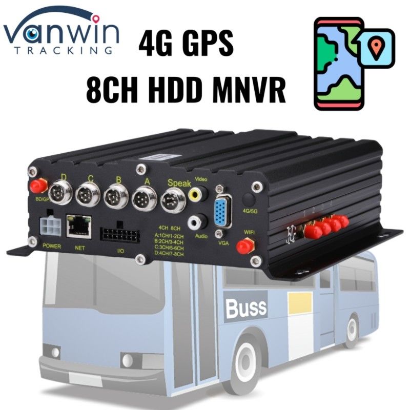 OEM 8 canaux HDD MNVR Vidéo-enregistreur de sécurité pour véhicules de la flotte de camions et de bus