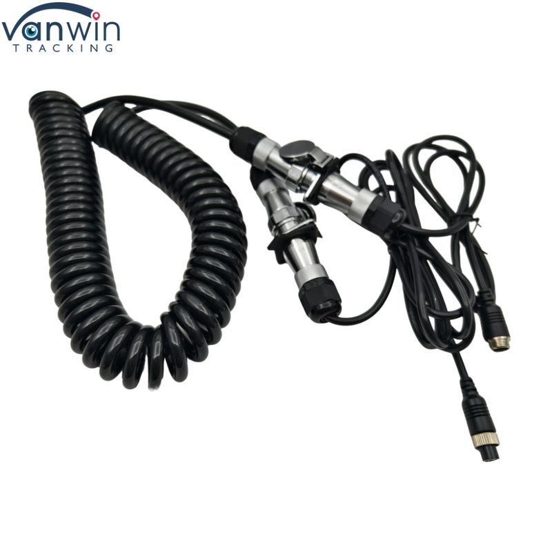 Cable de remorque imperméable à 4 broches 12V Caméra électronique filaire pour camions à double roue bus tracteur caméras de vue arrière