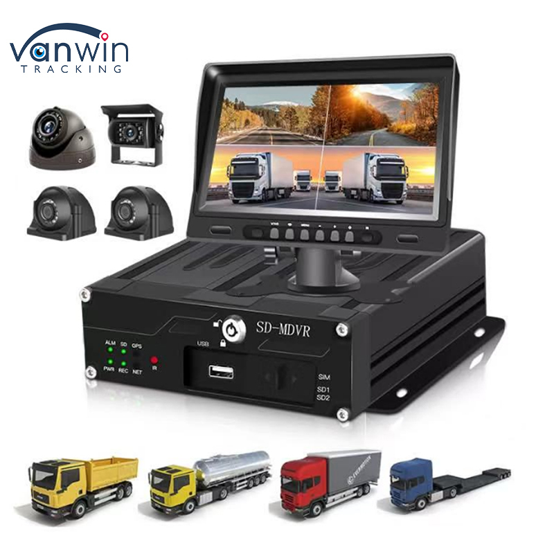 Enregistreur MDVR de véhicule 4G WiFi GPS, DVR de camion HD 4 canaux 1080P avec vision nocturne, détection de mouvement et suivi en temps réel