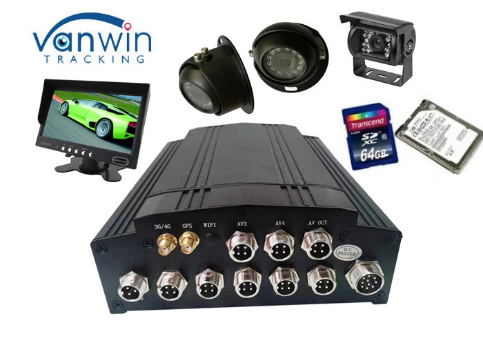 RJ45 4G Mobile DVR Caméras analogiques 4 canaux 2.5 "SATA enregistreur vidéo numérique