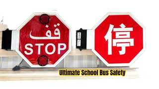 Bras d'arrêt électrique de sécurité pour autobus scolaire avec avertissement LED